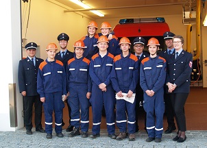 Gruppenbild (Teilnehmer, Jugendwart, Prüfer)