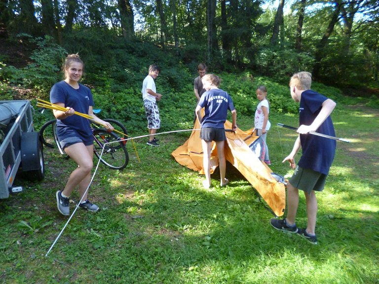 Aufbau Zeltlager