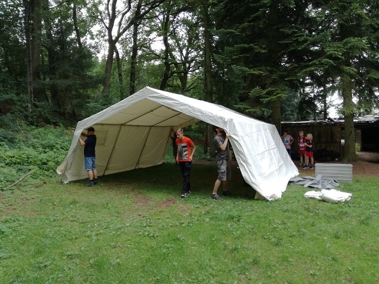 Aufbau Zeltlager