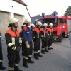 Antreten zur 2.ten Leistungsprüfung (da 10 Feuerwehrmänner ihre Leistungsprüfung ablegen wollten, war eine weitere Prüfung notwendig. Bedeutet für 8 Kameraden die Prüfung ein zweites mal Ablegen!!!)
